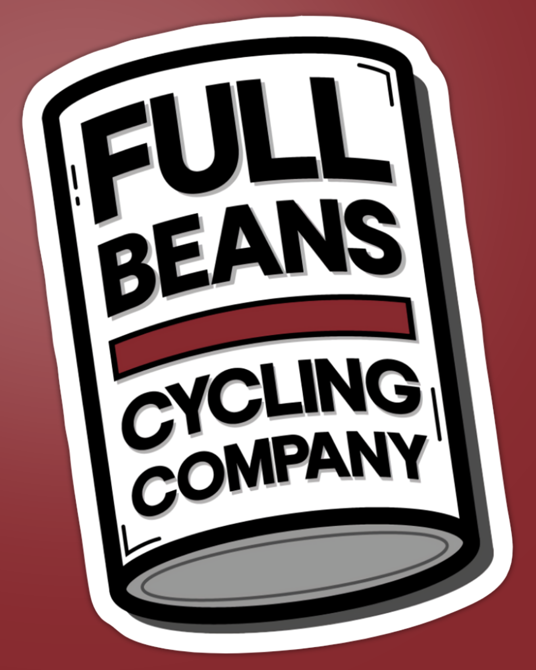 Full Beans Cycling Company Sticker